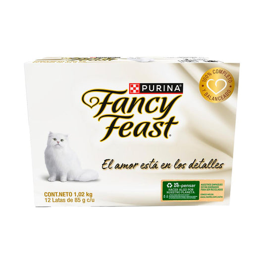 Purina Fancy Feast Alimento para Gatos Sabores Variados 12 Unidades / 85 g