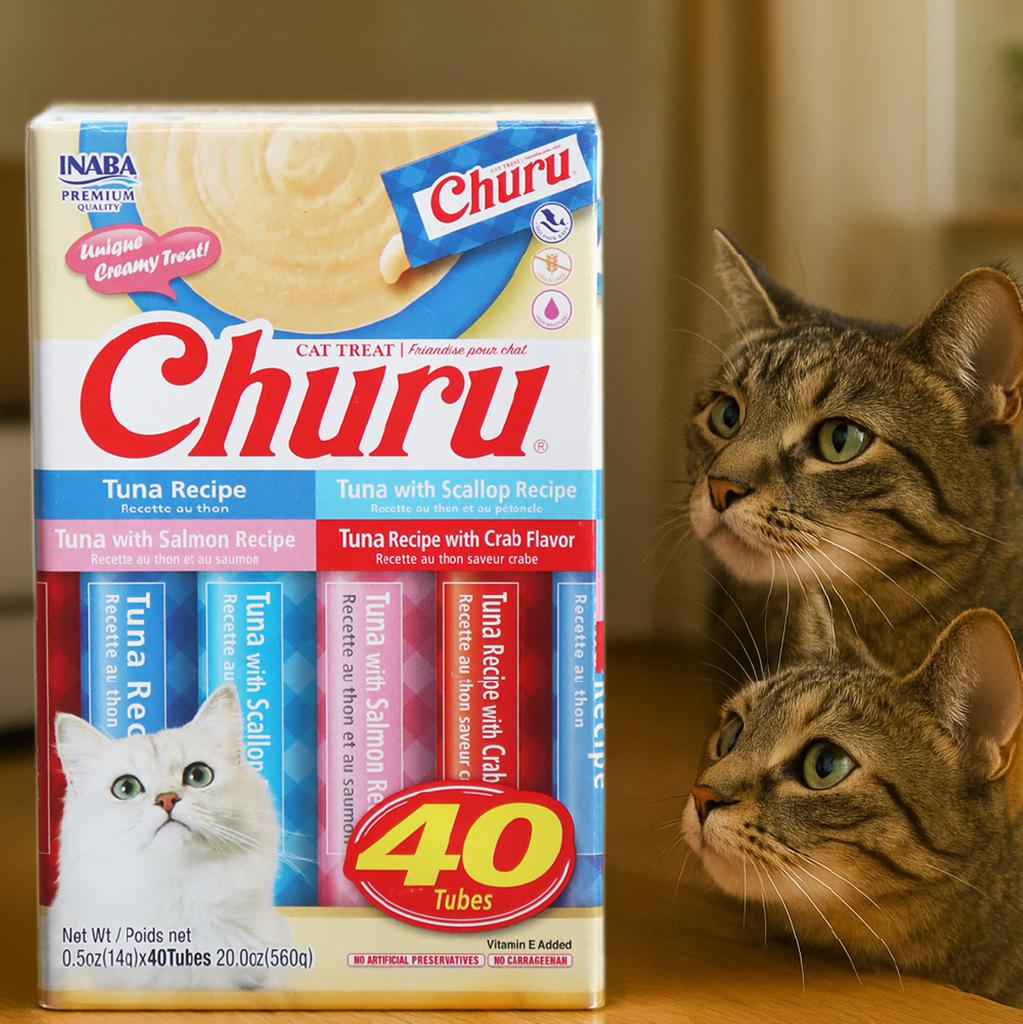 Snack Cremoso para Gatos Churu Pack de 40 Tubos