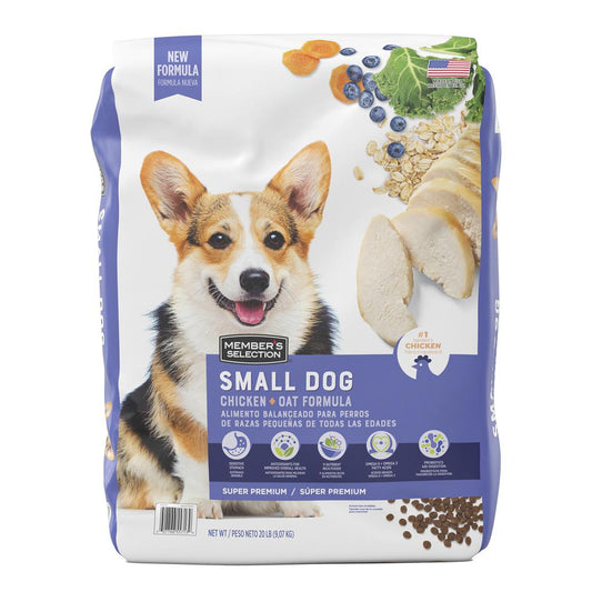 Alimento para Perro Raza Pequeña Sabor Avena y Pollo 9.07 kg / 20 lb Member's Selection