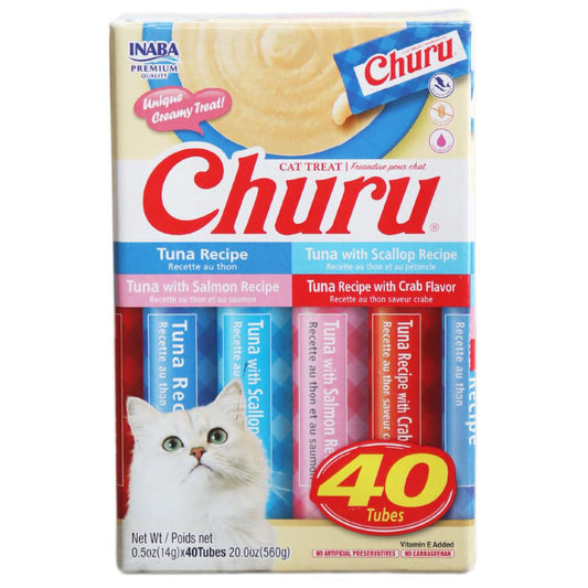 Snack Cremoso para Gatos Churu Pack de 40 Tubos