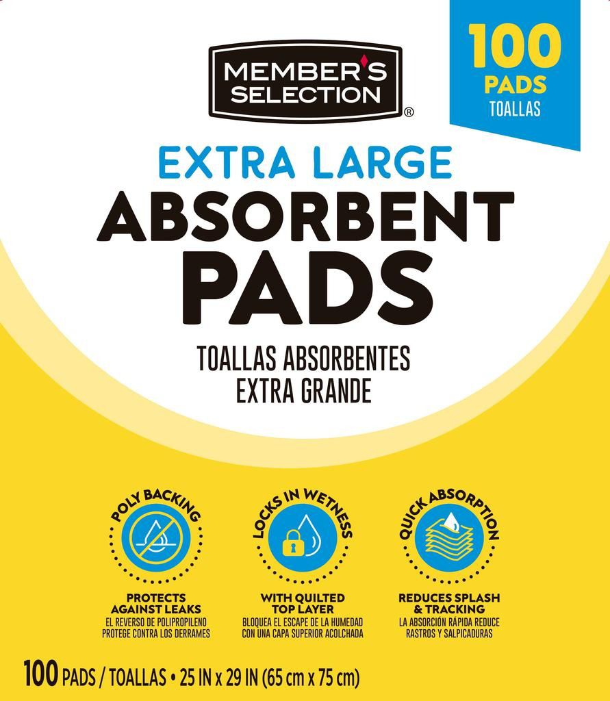 Tapetes Absorbentes Extra Grandes 100 Unidades 65 x 75 cm
