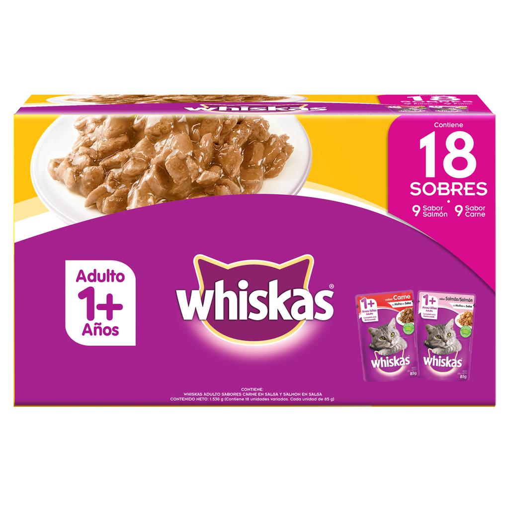 Whiskas Comida Húmeda 18 Unidades / 85 g