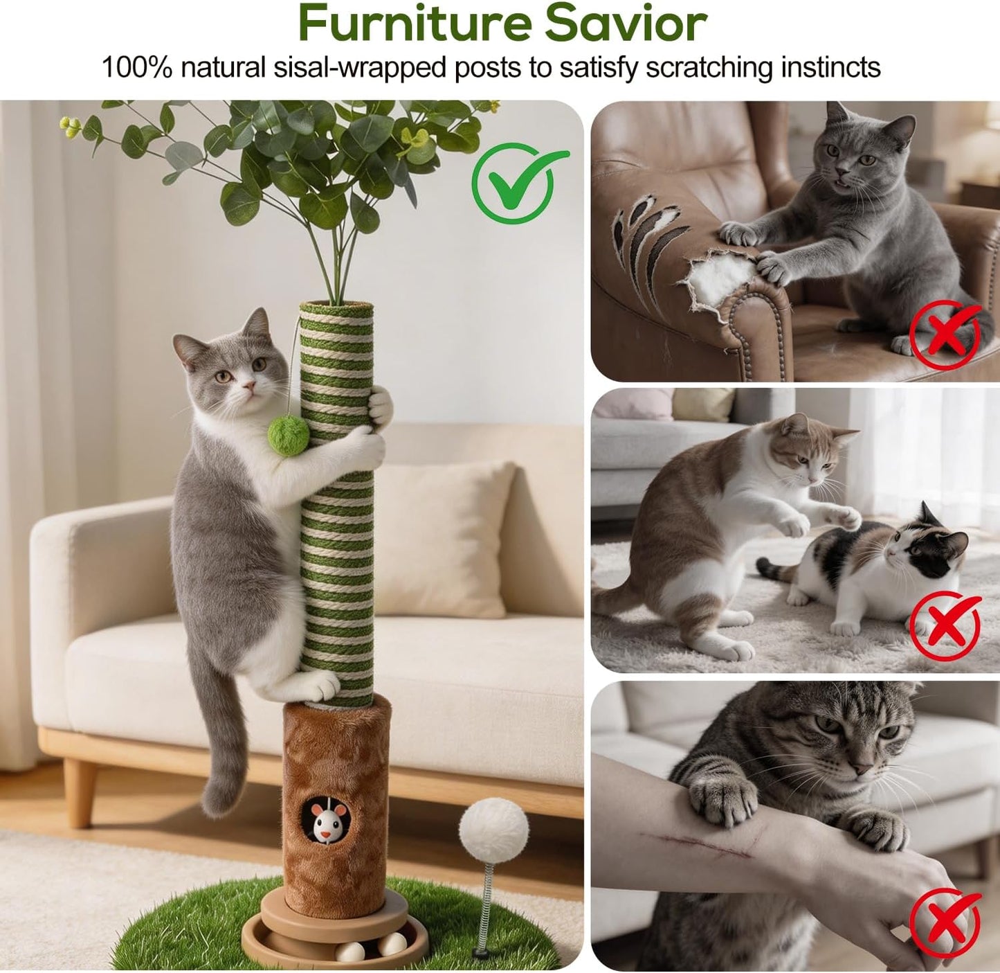Torre Rascador Tipo Arbol Para Gatos