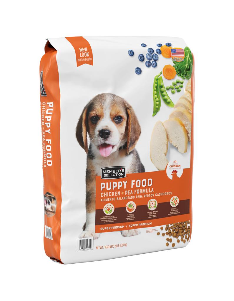 Alimento Balanceado con Pollo y Guisantes para Perros Cachorros 9.07 kg / 20 lb Member's Selection