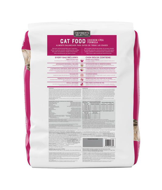 Alimento Balanceado con Pollo y Guisantes para Gatos de Todas las Edades 6.8 kg / 15 lb Member's Selection