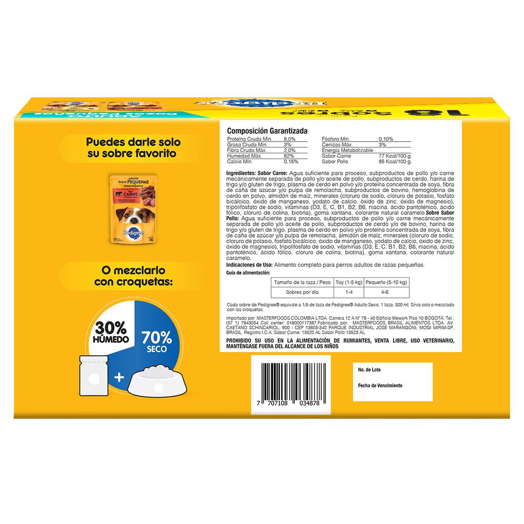 Pedigree Comida Húmeda 18 Unidades / 100 g / 3.5 oz